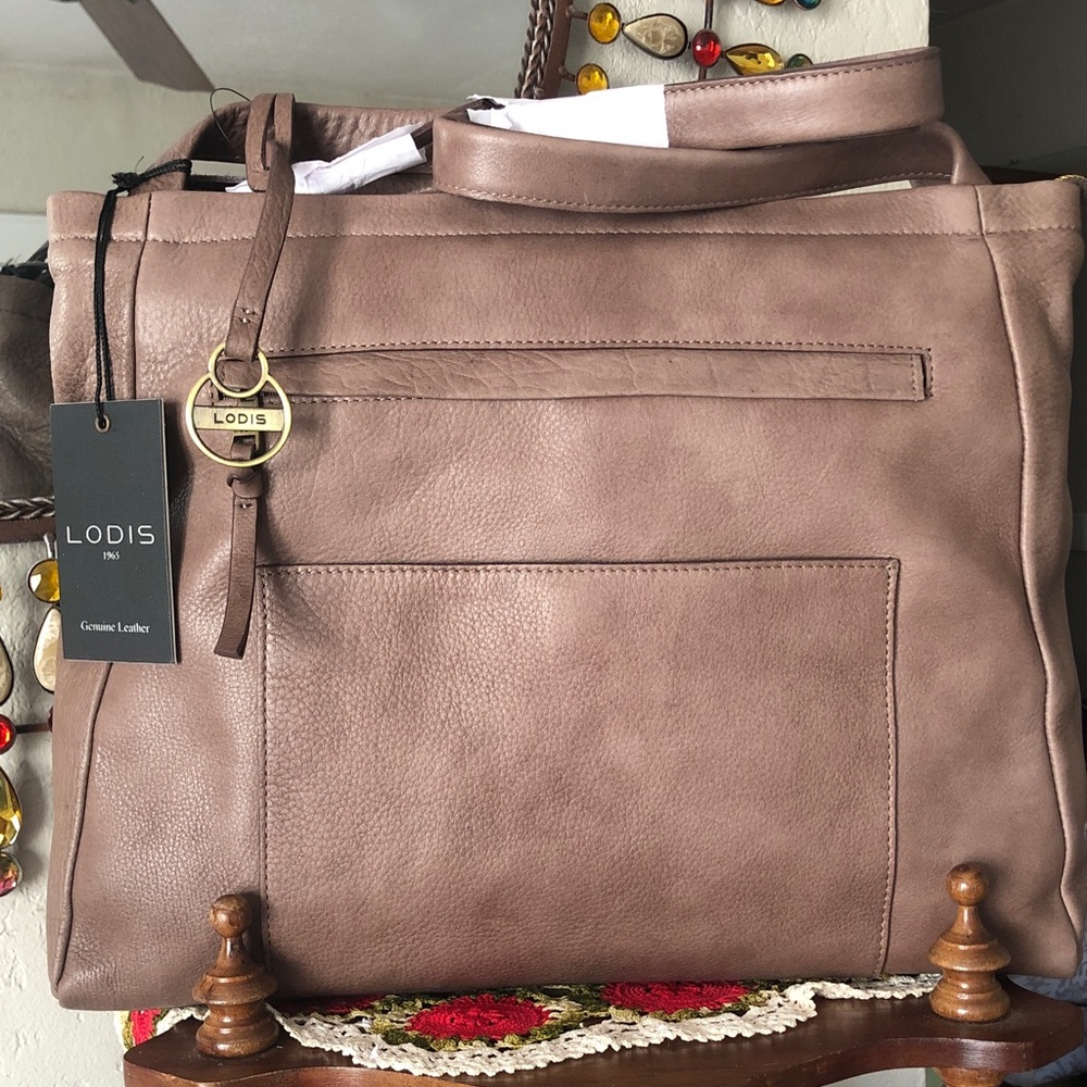 NWT LODIS Genuine Leather Laurel Shoulder Handbag/Tote